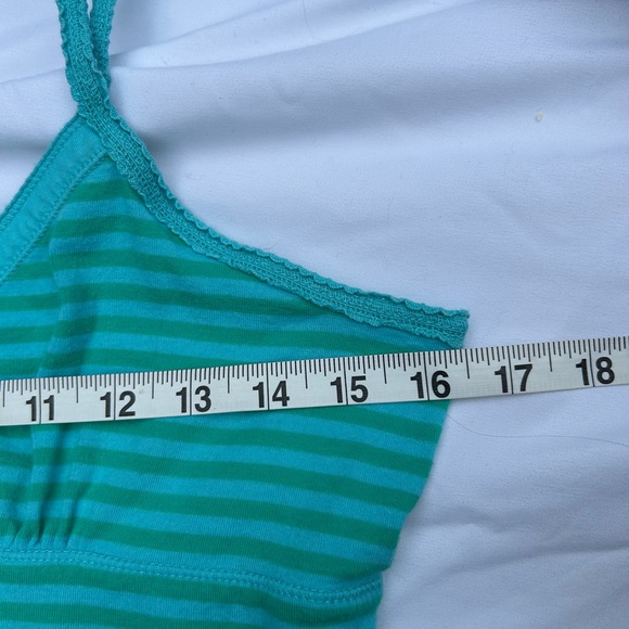 VTG Y2K Piper & Blue striped babydoll Bella cami tank top strappy Elena XL - Picture 5 of 7